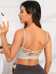 Seamless Criss Cross Sports Bra for Yoga Fitness