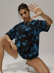 Women's Tie Dye Half Sleeve T-shirt Crew Neck Casual Tee