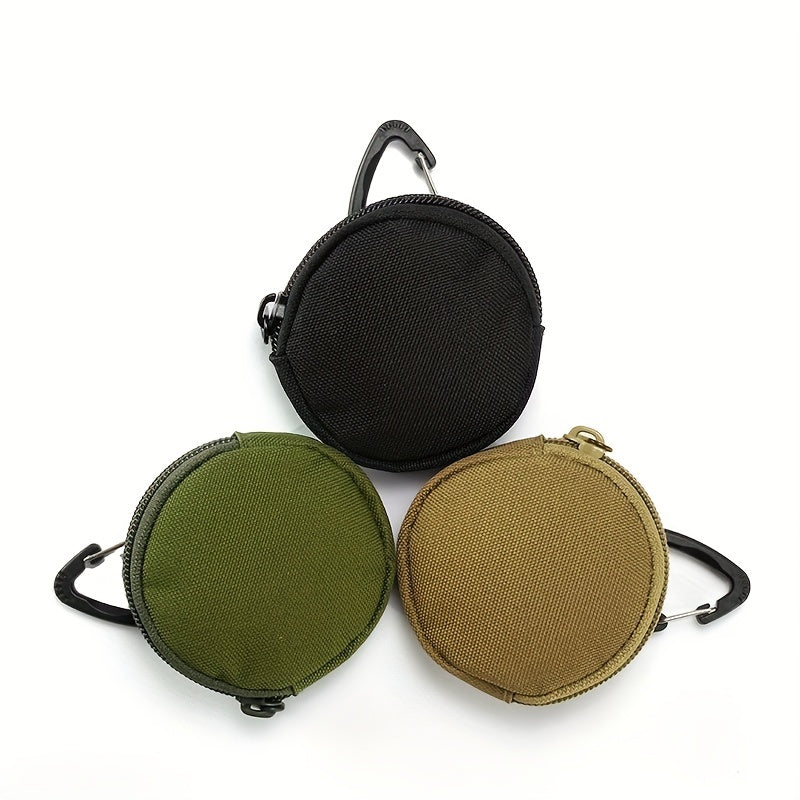 Compact Earphone Storage Bag with Zipper and Buckle