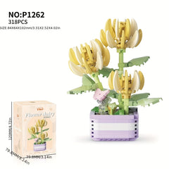 Building Block Toy Decorative Potted Plants Party Favors DIY Creative Decoration