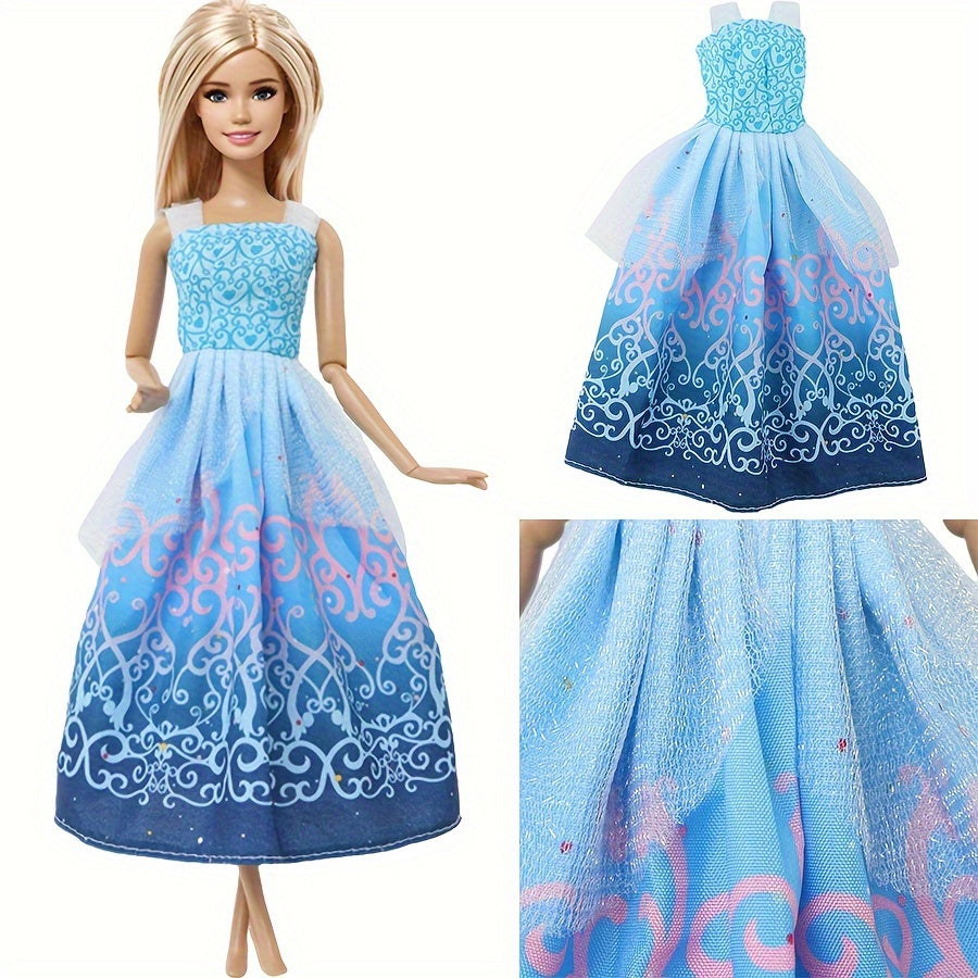 8pcs Princess Dress 8pcs Doll Movie Princess Role Playing Clothes Fairy Tale Bal
