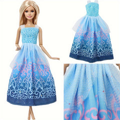 8pcs Princess Dress 8pcs Doll Movie Princess Role Playing Clothes Fairy Tale Bal