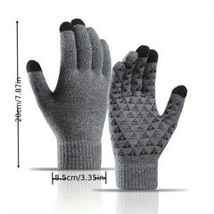 Touch Screen Knitted Gloves Winter Warm Couples Gloves