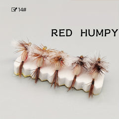1pc Red Humpy Bionic Fly Fishing Lure Dry Fly Fishing Tackle