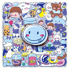 52pcs Cartoon Graffiti Stickers DIY Decoration Waterproof Stickers