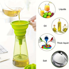 Portable Silicone Funnel Foldable Kitchen Cooking Tool for Easy Pouring