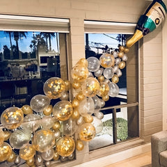 Champagne Bottle Balloon Garland Arch Kit Happy Year Decorations for Party