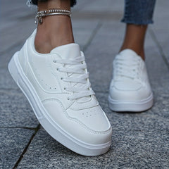 Women's Lace Up Board Shoes Breathable Running Sneakers