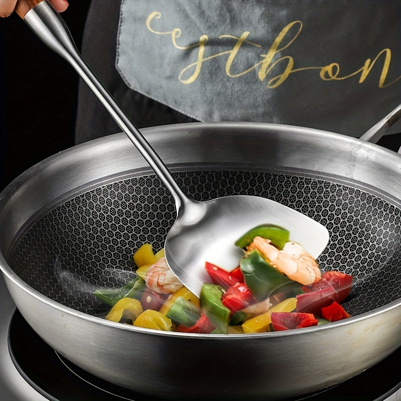 7-Piece Stainless Steel Cookware Set with Wooden Handles