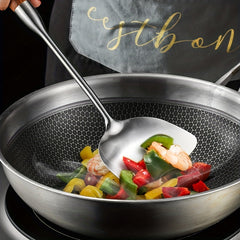 7-Piece Stainless Steel Cookware Set with Wooden Handles