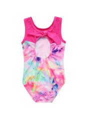 Toddler Girls Tie Dye Cut Out One Piece Swimsuit