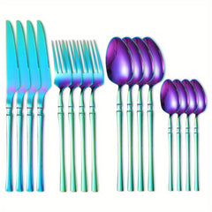 16pcs Stainless Steel Cutlery Set for Dining and Desserts