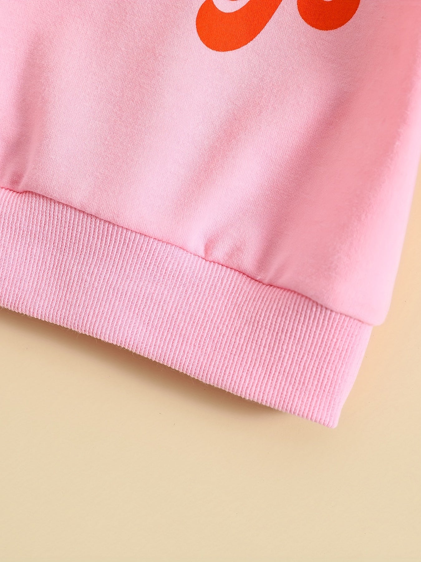 Girls Letter Print Long Sleeve Sweatshirt