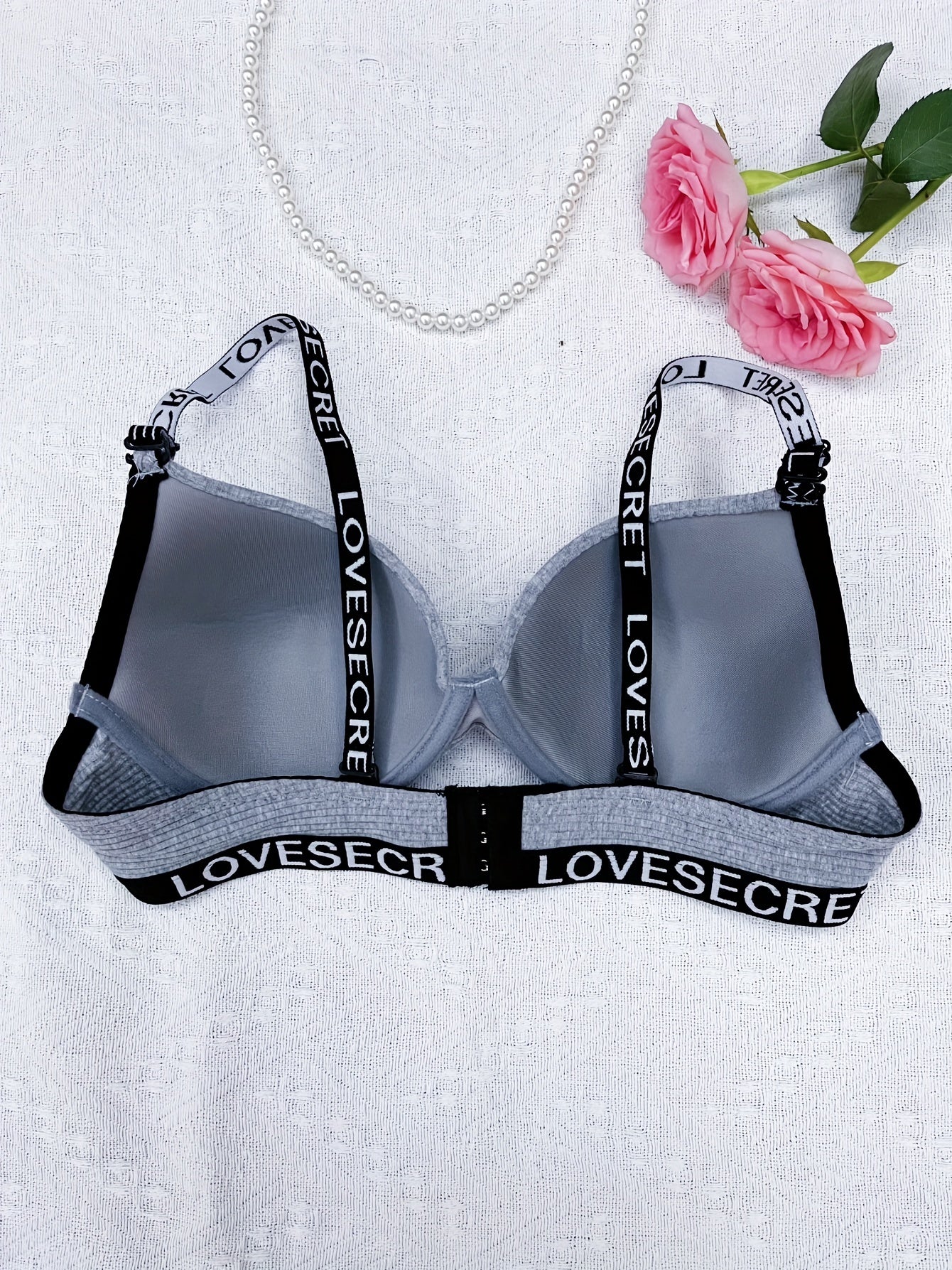 Letter Straps Push Up Bra Comfy & Adjustable