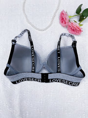 Letter Straps Push Up Bra Comfy & Adjustable