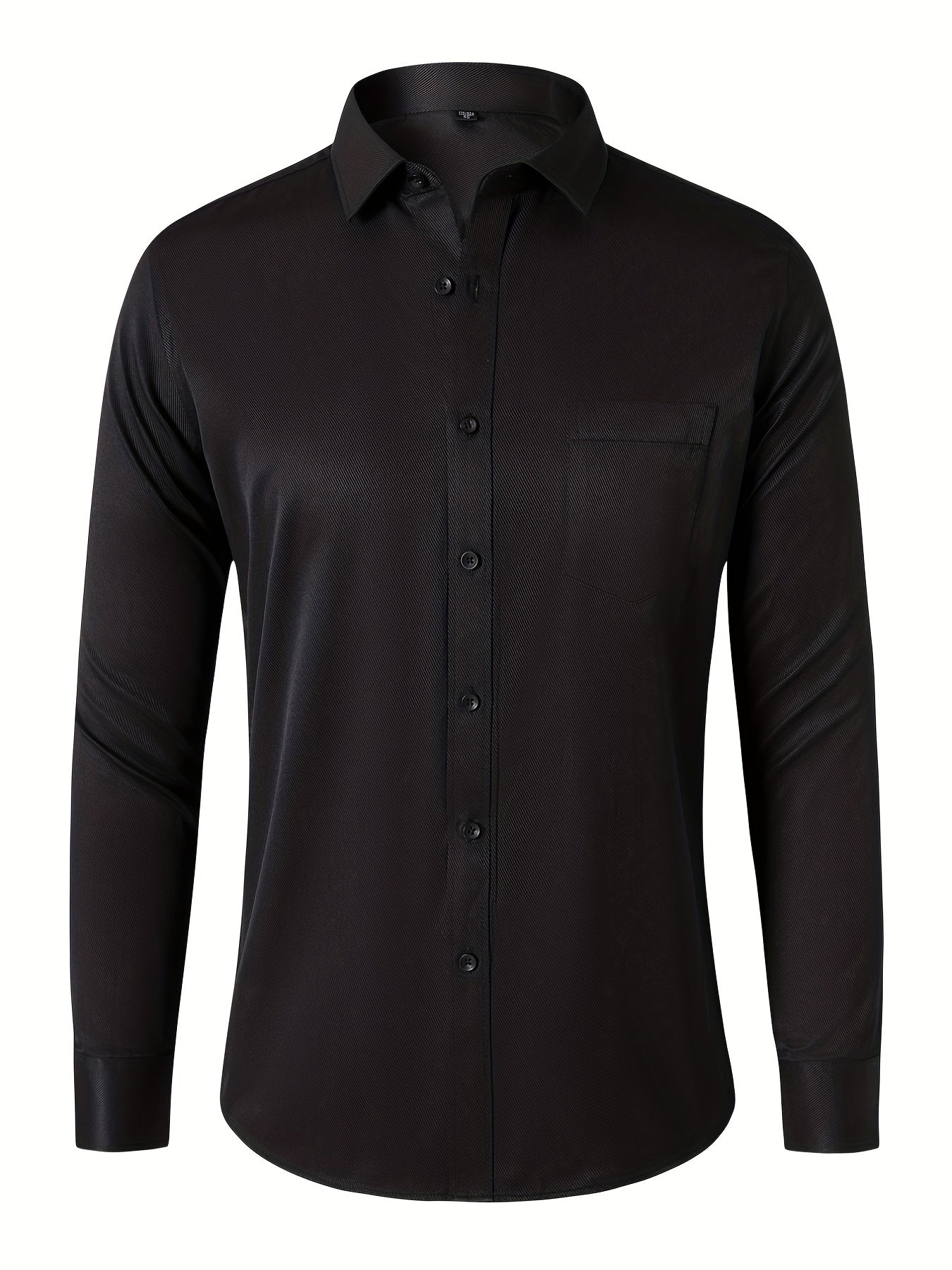 Men's Button Up Shirt with Chest Pocket - Spring/Fall Businesswear