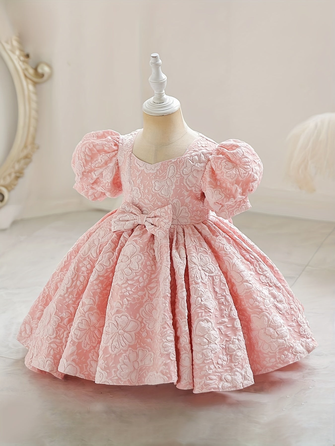 Baby Girls Flower Bowknot Princess Dress Clothes