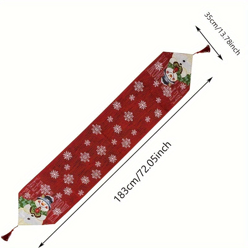 Christmas Table Runner Embroidery Tablecloth Decoration