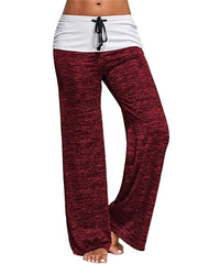 Wide Leg Elastic Yoga Pants Loose Casual Drawstring Pants
