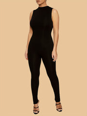 Sleeveless Mock Neck Jumpsuit for Women