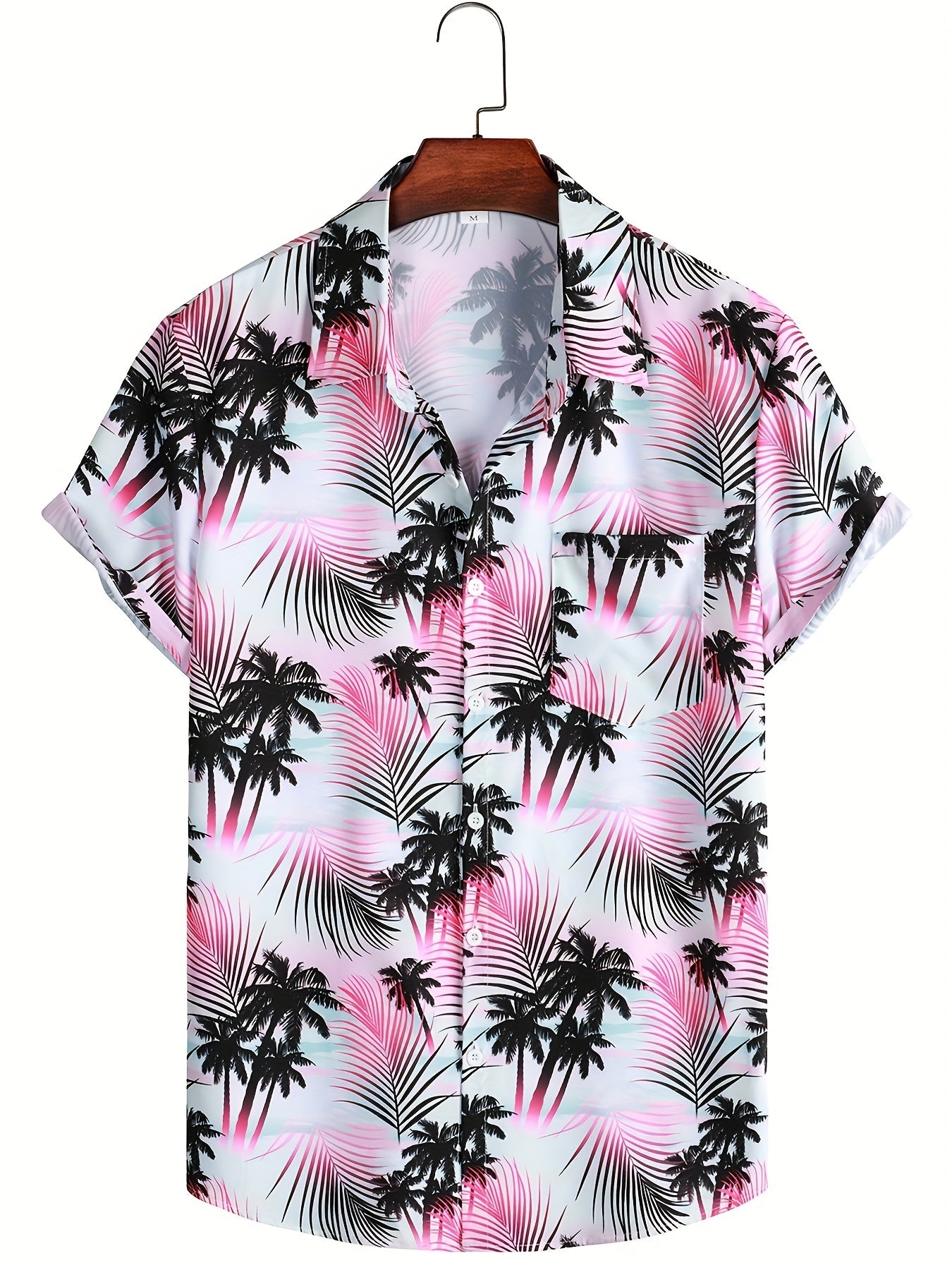 Men's Casual Square Pattern Short Sleeve T-shirt for Summer