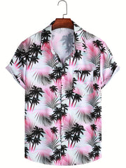 Men's Casual Square Pattern Short Sleeve T-shirt for Summer