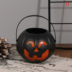 Halloween Pumpkin Lantern Decoration Handheld Pumpkin Bucket