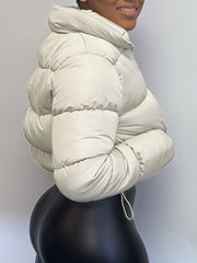 Women's Zipper Warm Puffer Jacket for Winter Hiking Ski