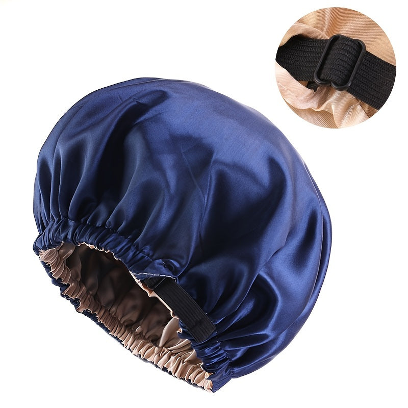 Adjustable Satin Bonnet for Women Double Layer Sleeping Cap