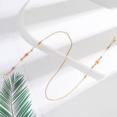 Golden Beaded Sunglass Lanyard Necklace For Glasses