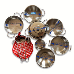 Kids Kitchen Pots and Pans Toy Set Stainless Steel Cooking Toy Set