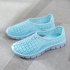 Women's Low Wedge Sandals Hollow Non Slip Beach Shoes