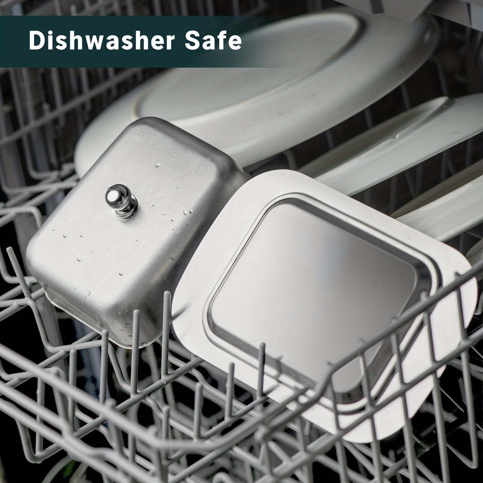 Stainless Steel Butter Box with Cover, Creative Butter Dish, Cheese Storage Box