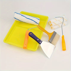 Paint Tool Set Roller Tray Stainless Steel Putty Latex Brush Coating House
