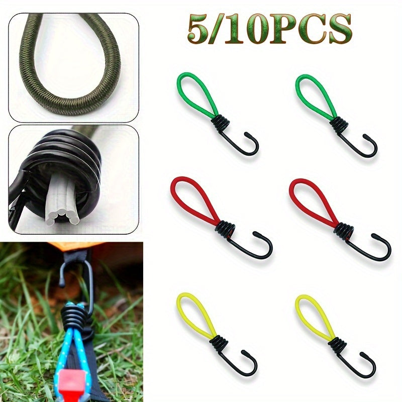 10pcs Outdoor Bungee Cord With Hook for Camping Boats Luggage