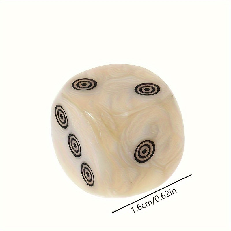10Pcs 16mm Acrylic Ivory Dice D6 for Party Board Game