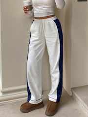 Striped Dual Drawstring Pants for Fall & Winter