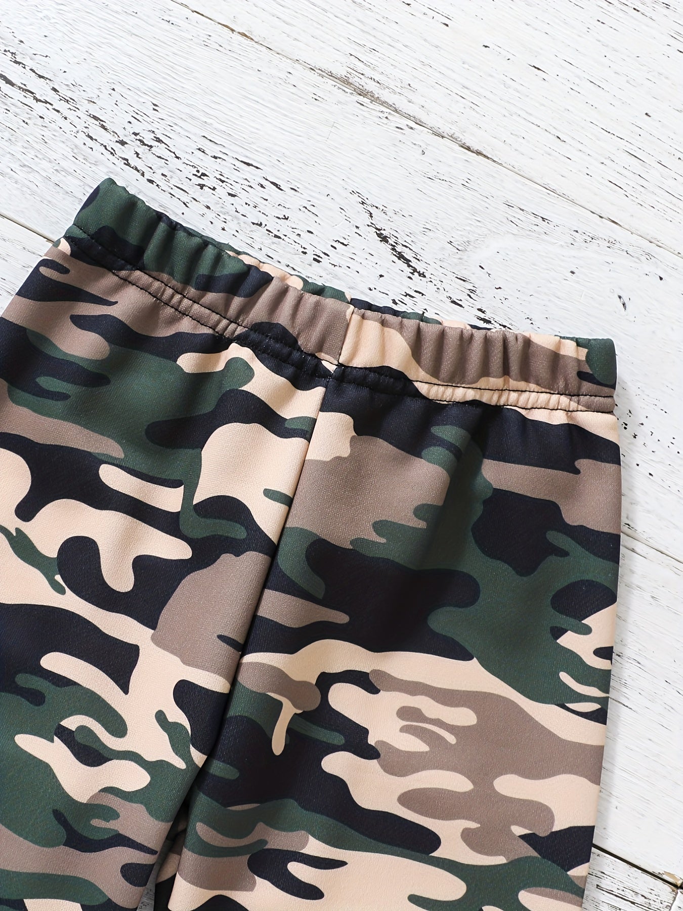 Boy's Camo Sweatshirt & Sweatpants Set Weekend Print Top Outfit