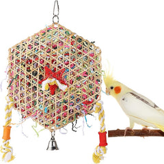 Parrot Toy Bird Toy Bamboo Braided Gnawing Pulling Toy