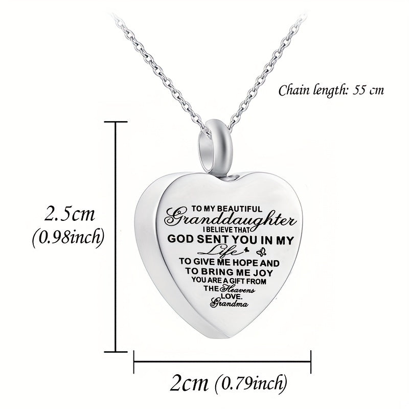 Heart Pendant Cremation Urn Necklace Ashes Jewelry - Pet Memorial Pendant