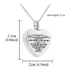 Heart Pendant Cremation Urn Necklace Ashes Jewelry - Pet Memorial Pendant