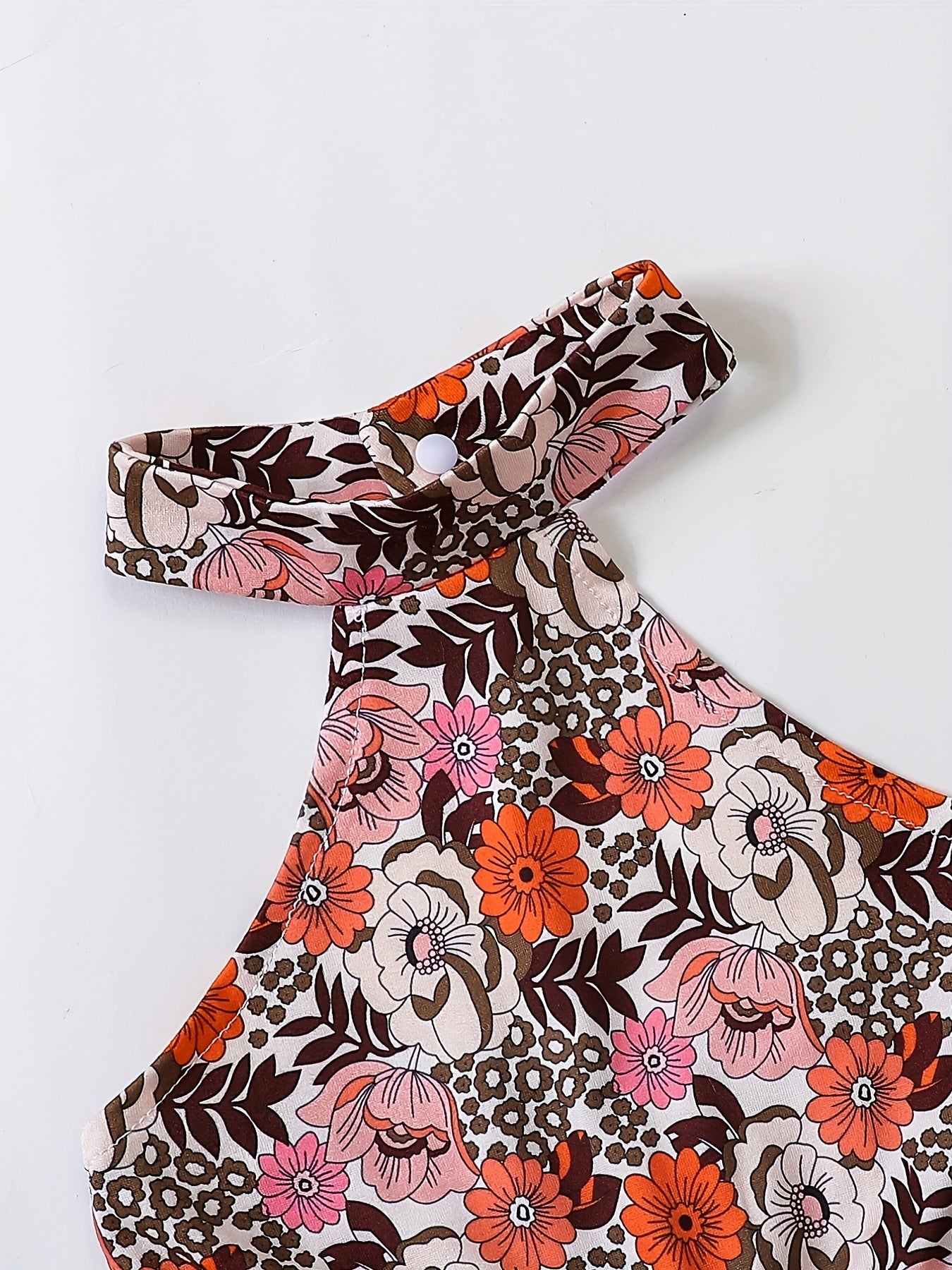 Floral Print Spaghetti Strap Romper Toddler Girls Jumpsuit
