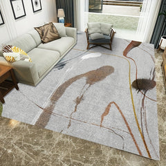 Modern Abstract Shaggy Rug Soft and Comfy Non Slip Machine Washable
