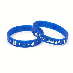 Merry Christmas Silicone Bracelet Rubber Wrist Band Gift Decoration