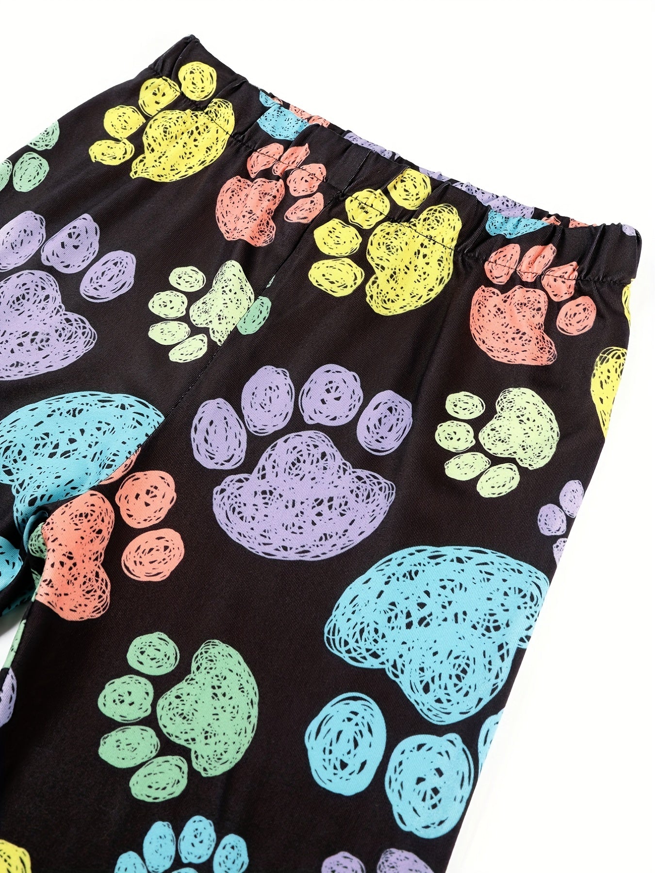 Kid Girls Claws Print Leggings Slim Fit Stretchy Casual Tight Pants