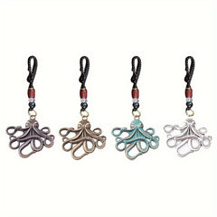 Vintage Alloy Octopus Keychain Pendant Gift For Men Women