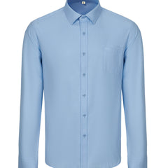 Men's Formal Button Up Shirt with Chest Pocket