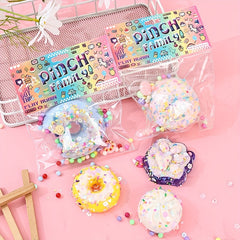 Waffle Donut Pinch Toy Soft Glue Decompression Toy