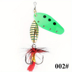 12g Spinnerbait w/ Feather Treble Hook & Metal Spoon Hard Lure for Fish