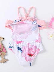 Baby Girls Floral Sleeveless Swimsuit